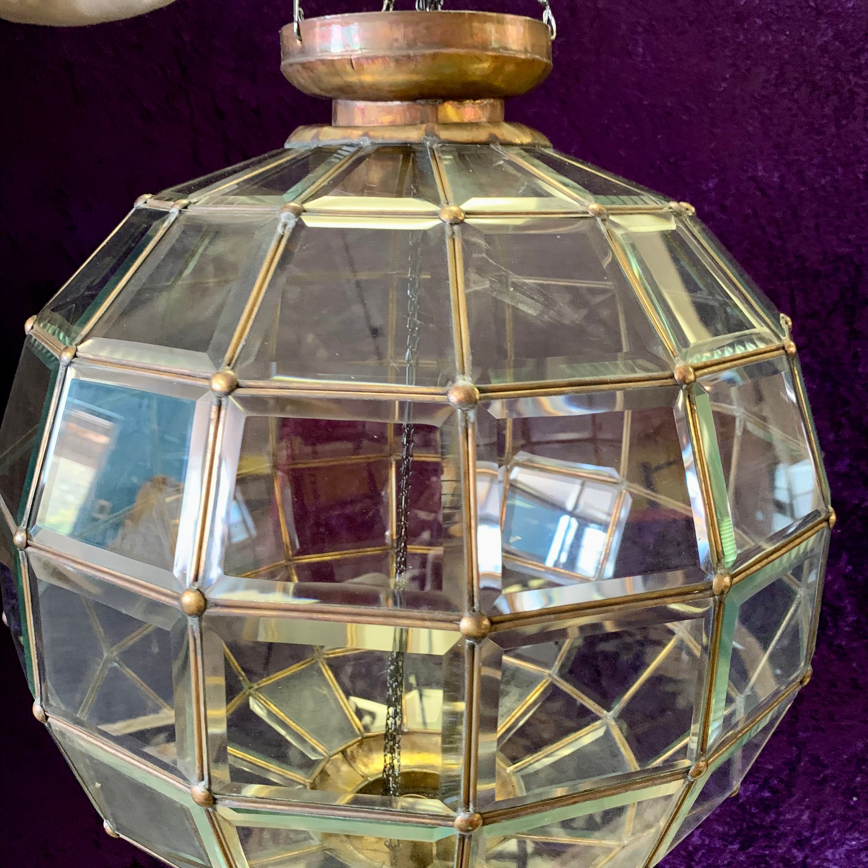 Large Aged Bubble Lantern