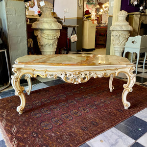 Antique Italian Gilt and Marble Top Coffee Table - SOLD