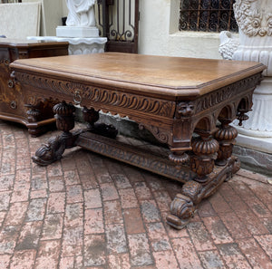 Very Large Heavy French Oak Desk