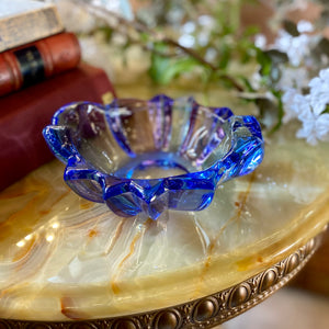 Vintage Royal Blue Murano Ashtray