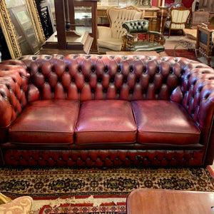 Large Bordeaux Tone Chesterfield