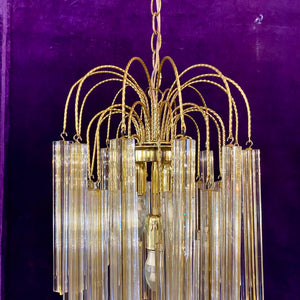 Rare Vintage Murano Glass Crystal Chandelier - SOLD