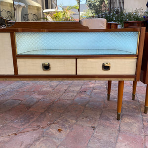 Mid-Century Dressing Table with Brass Accents