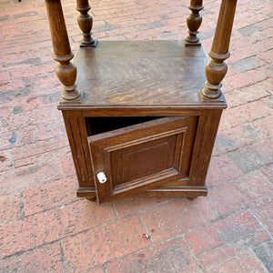 Single Antique Oak Pedestal