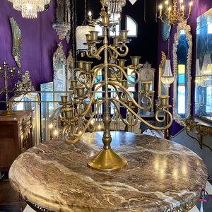 Large Antique Brass Candelabra