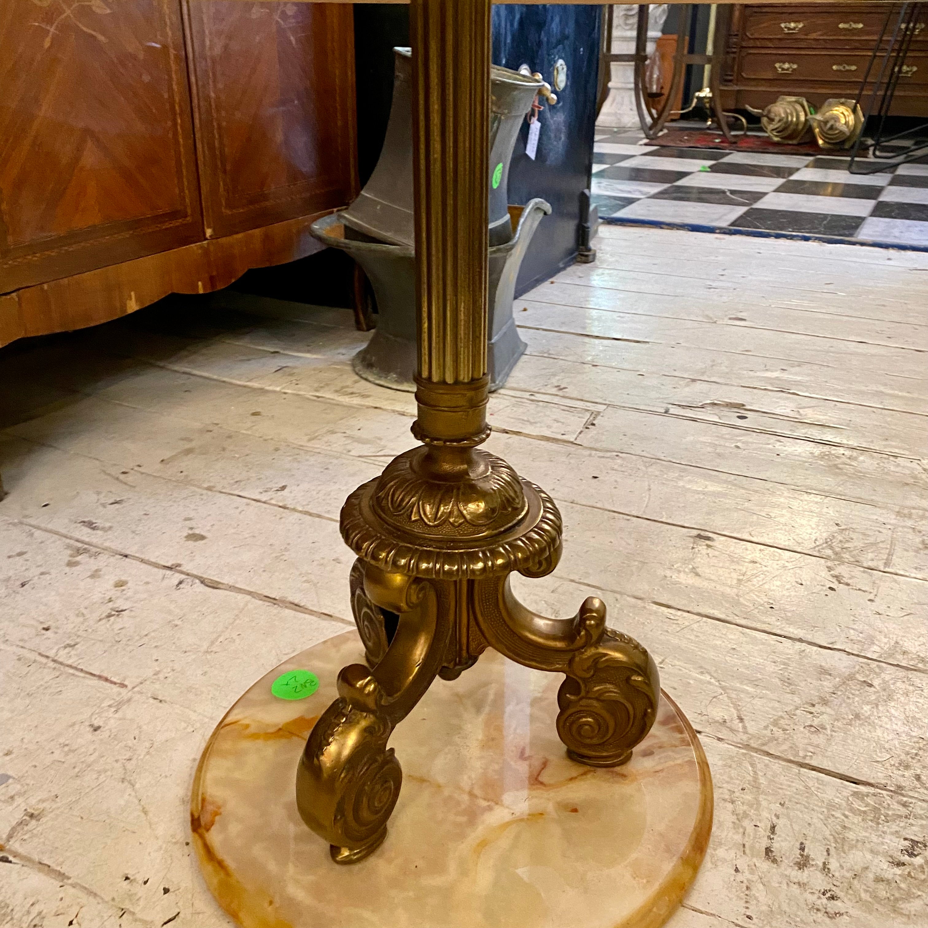 Antique Brass and Onyx Table - Pair available - SOLD