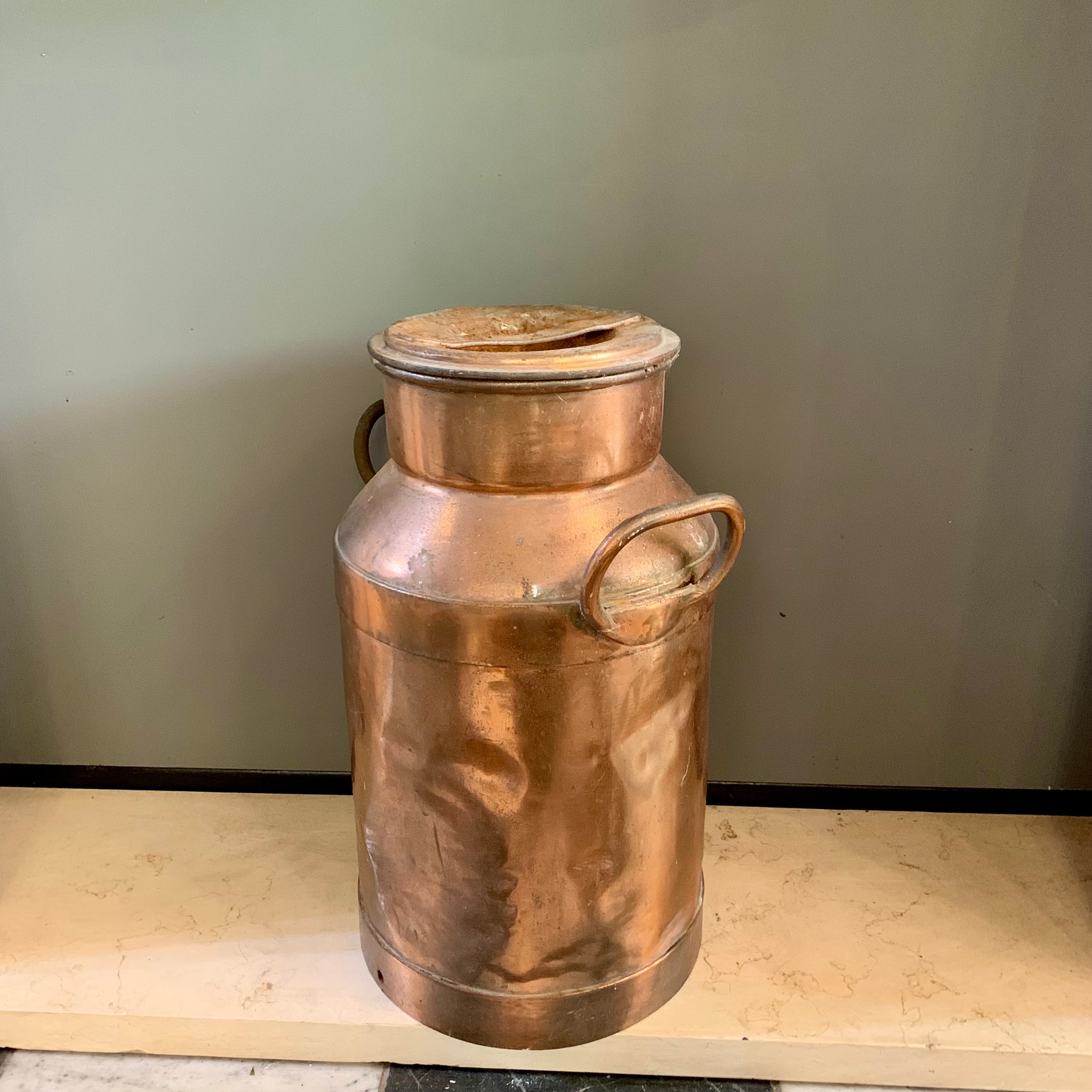 Antique Copper Milk Can