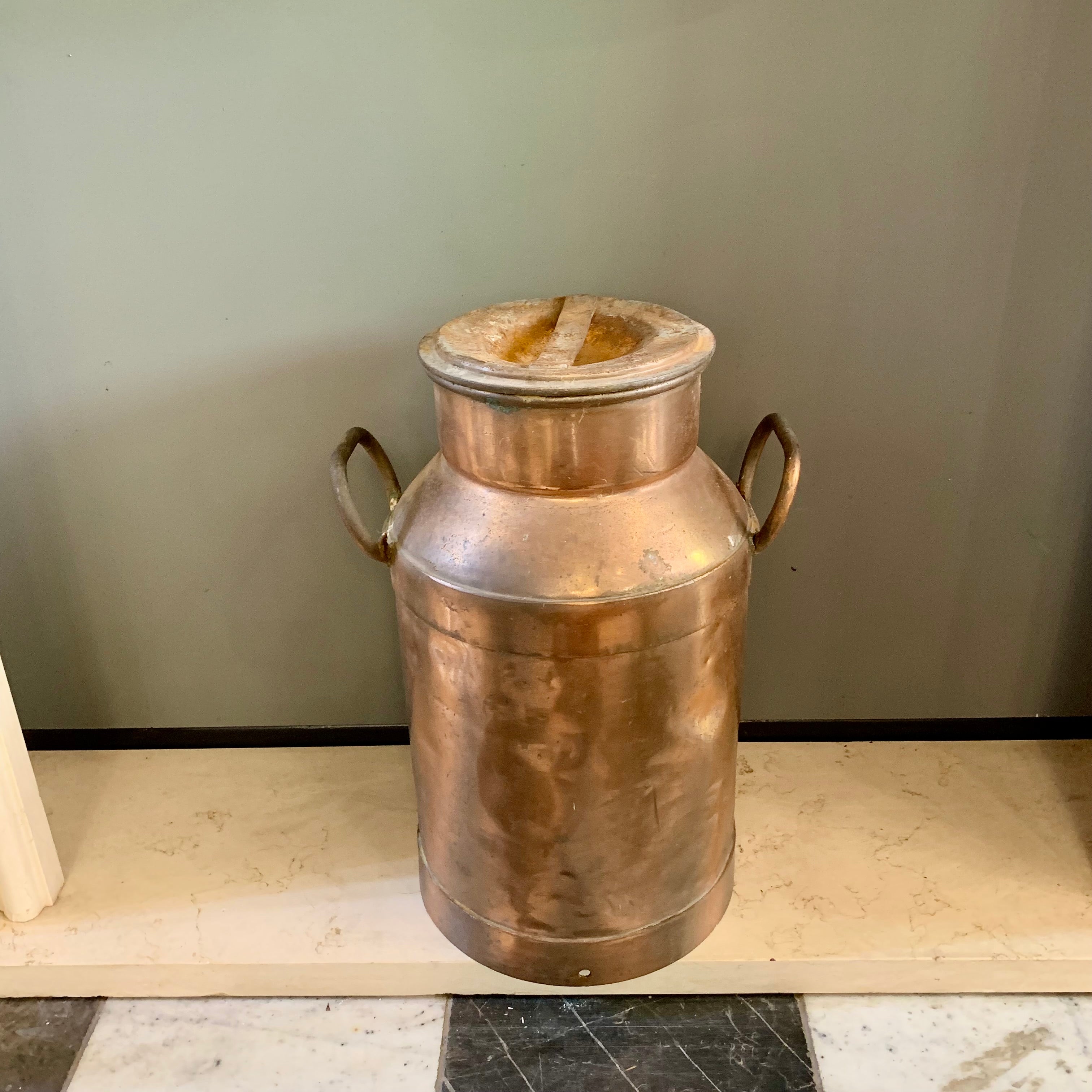 Antique Copper Milk Can