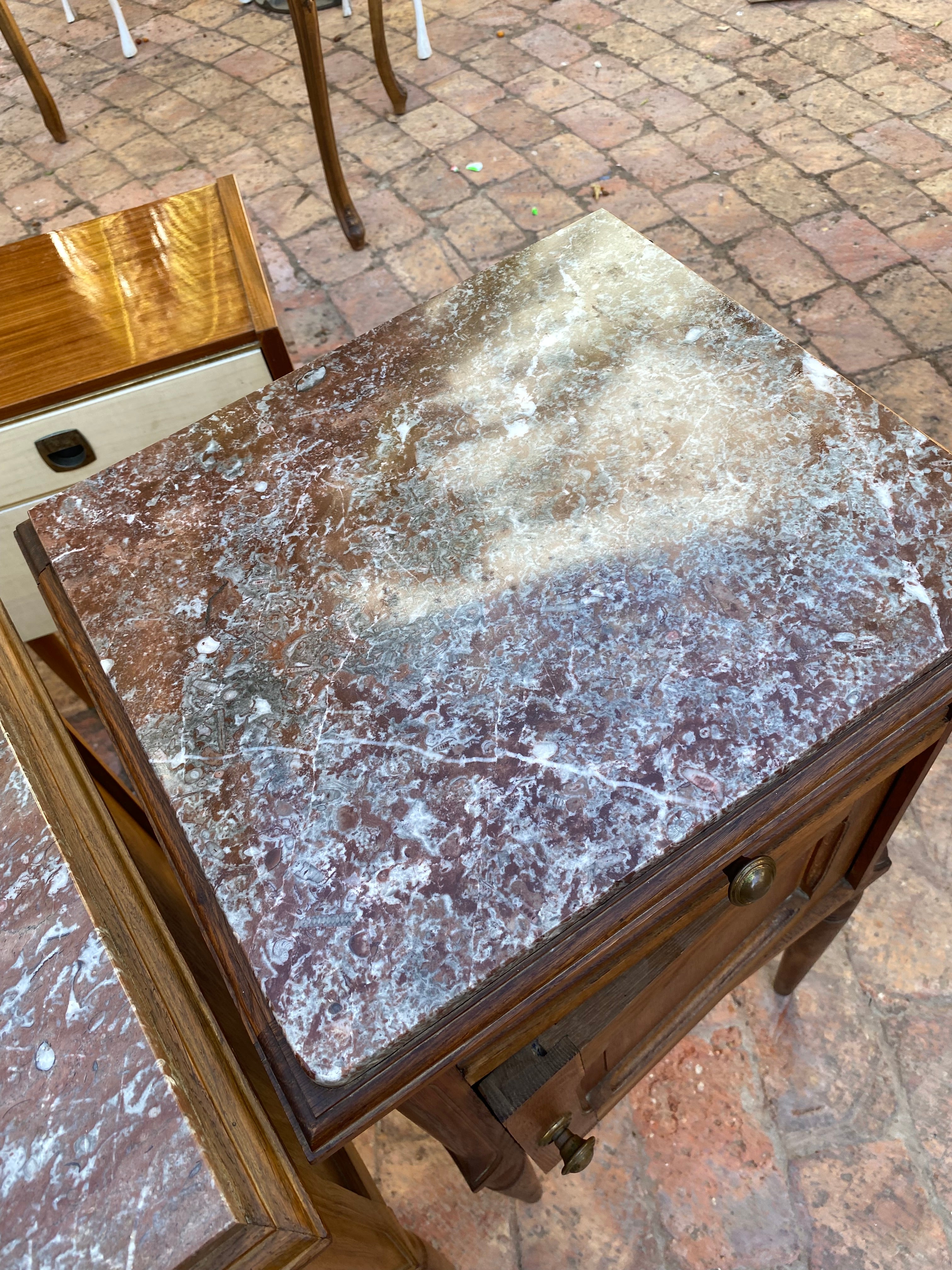 Pair of Sweet Antique Bedside Pedestals