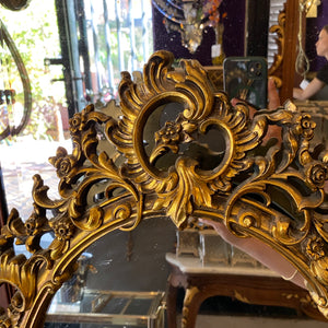 Pretty Antique Gilt Gold French Mirror