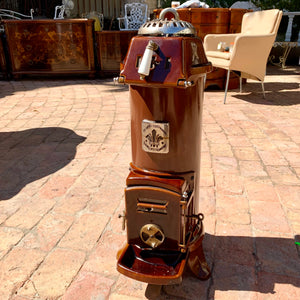 Vintage Burgundy Enamel Stove