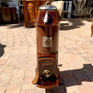 Vintage Burgundy Enamel Stove