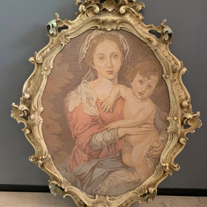 Italian Framed Portrait of Mother and Child