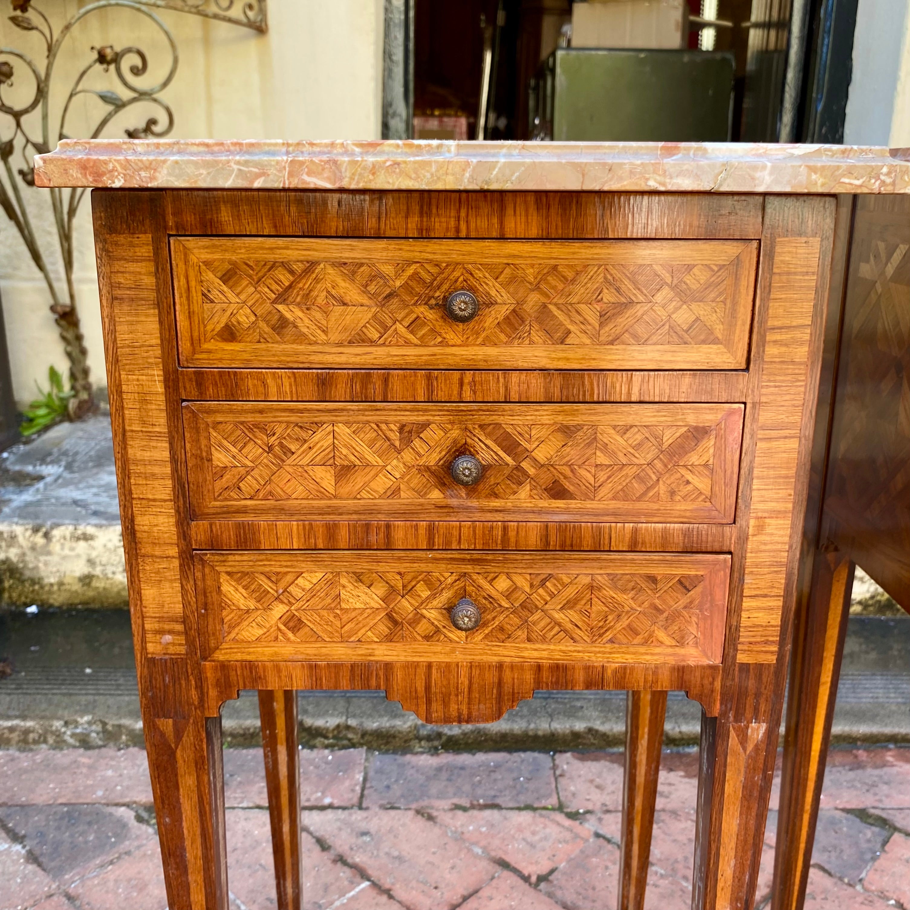 Pair of Antique French Cherry Wood Pedestals