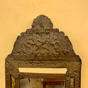 Antique Pressed Brass Mirror