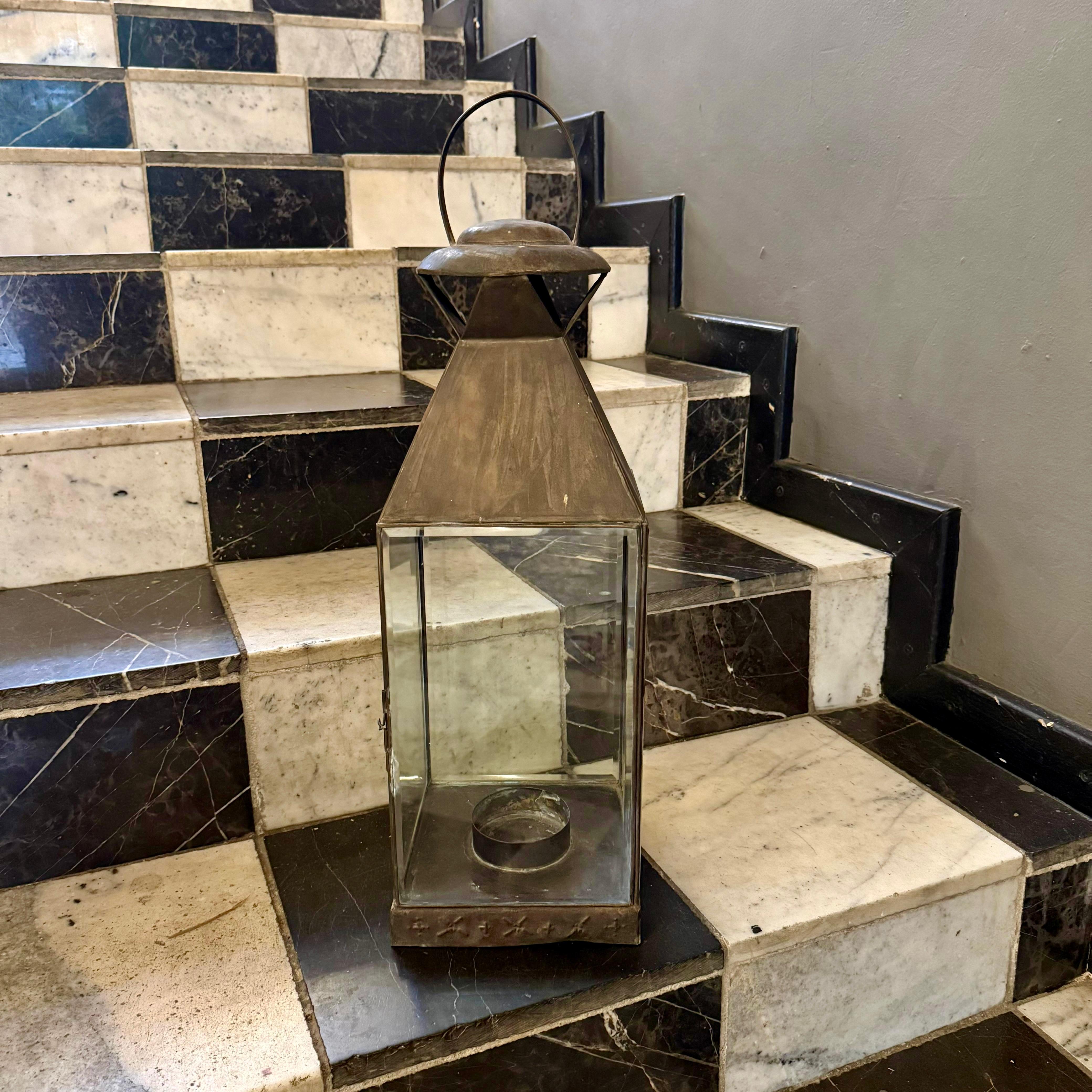 Vintage Patina Table Lantern