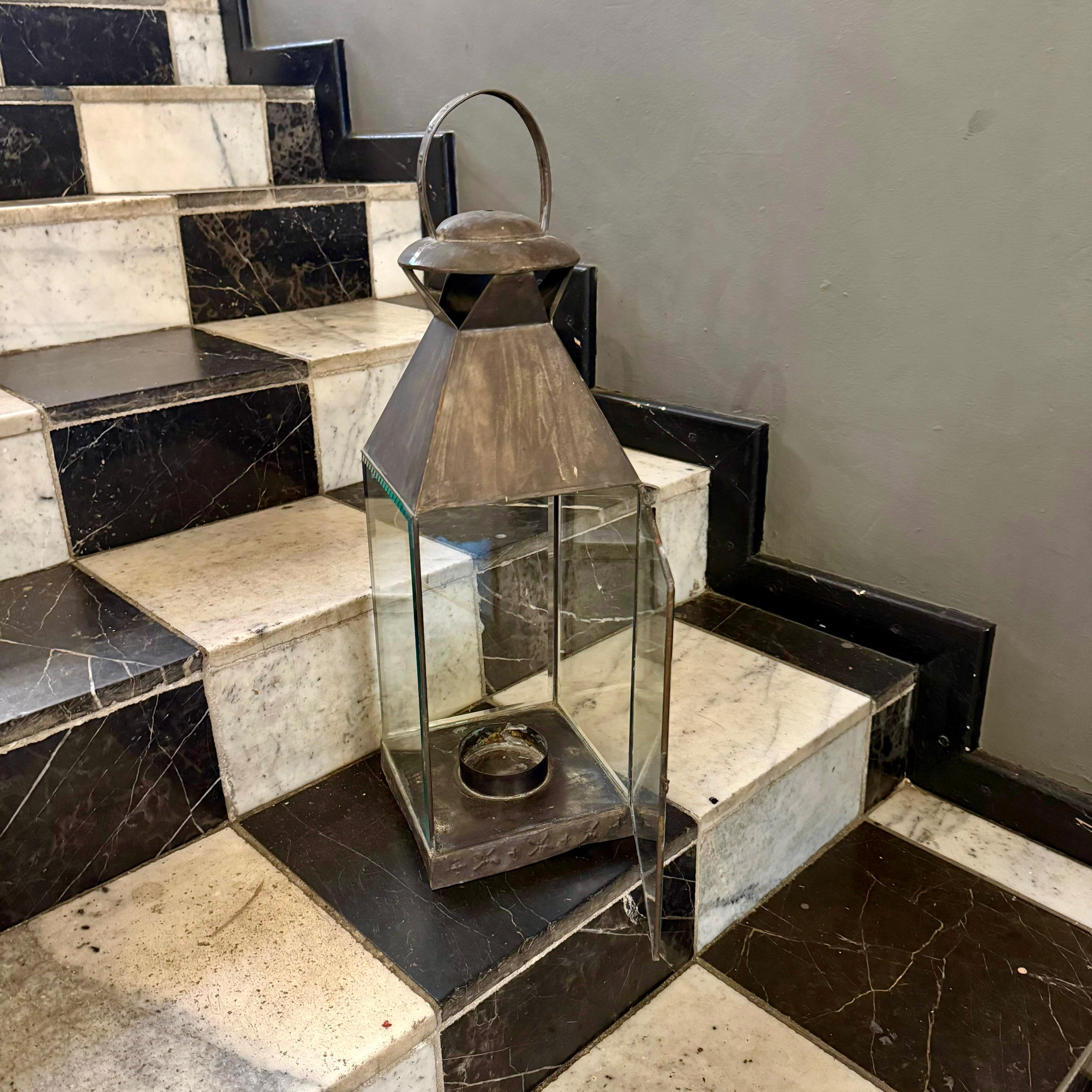 Vintage Patina Table Lantern