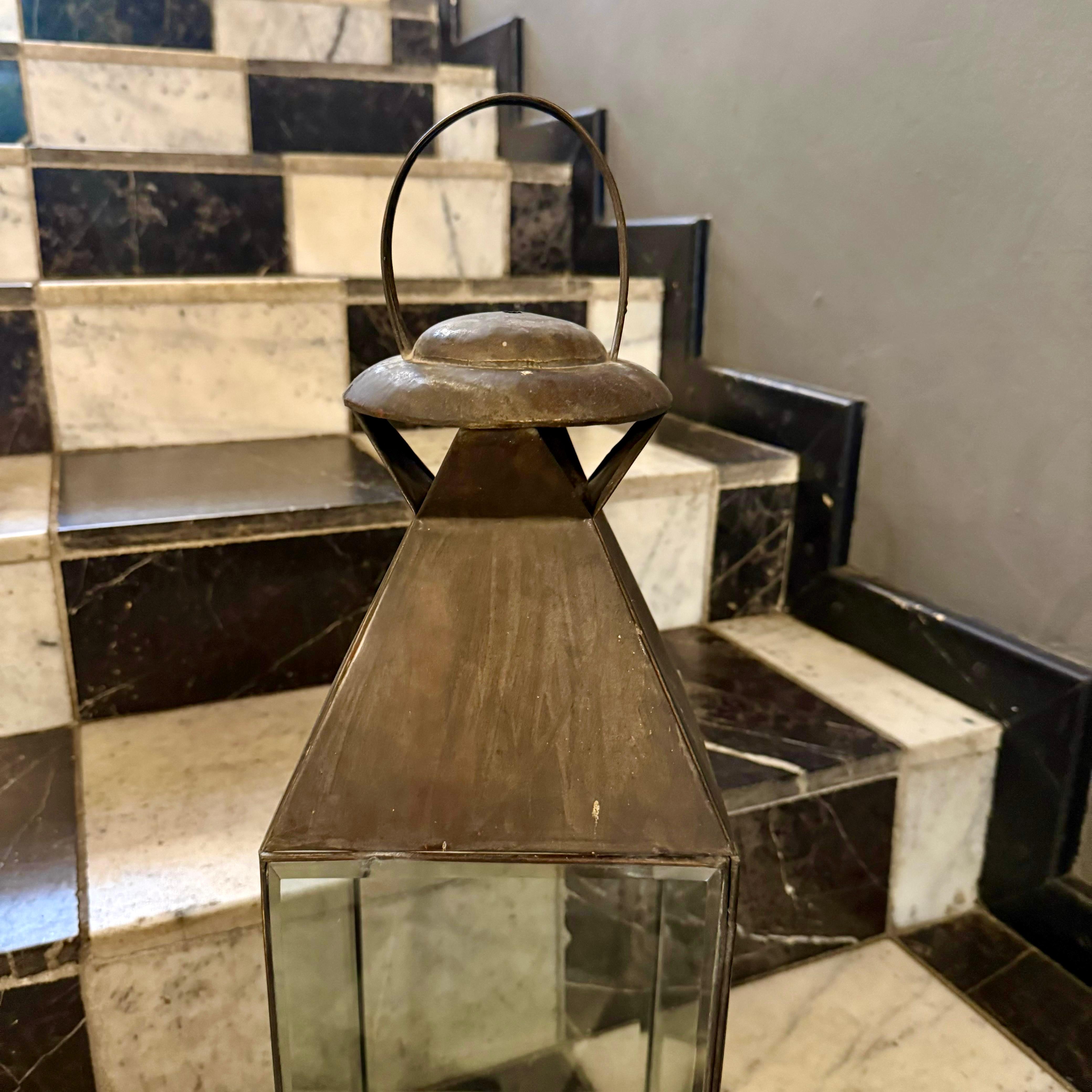 Vintage Patina Table Lantern