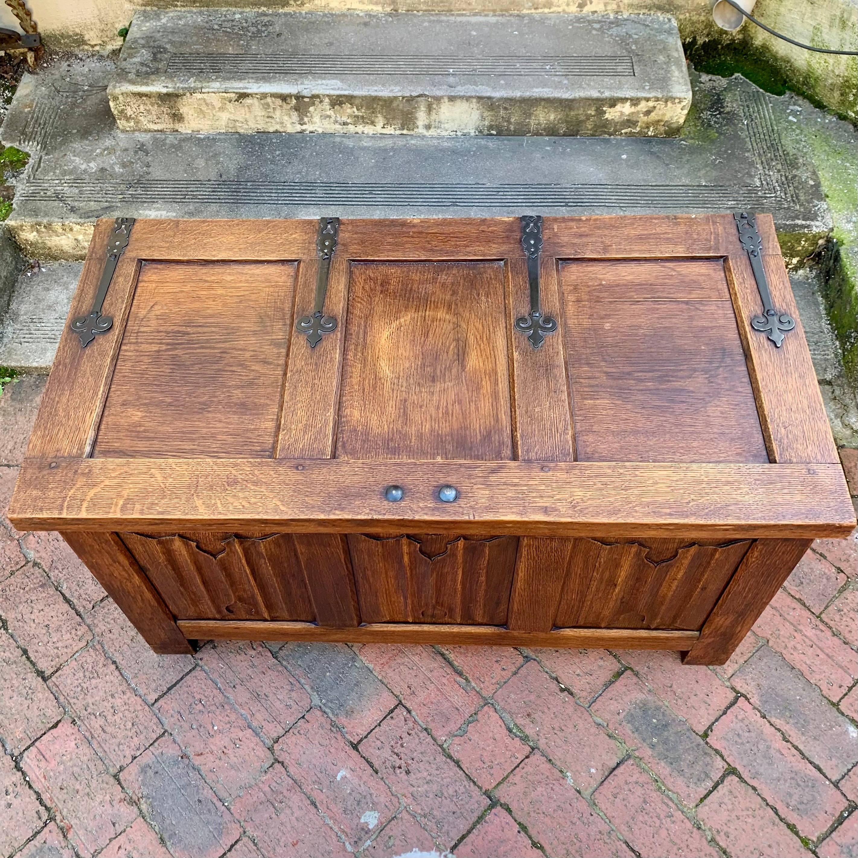 Large Antique Oak Chest - SOLD