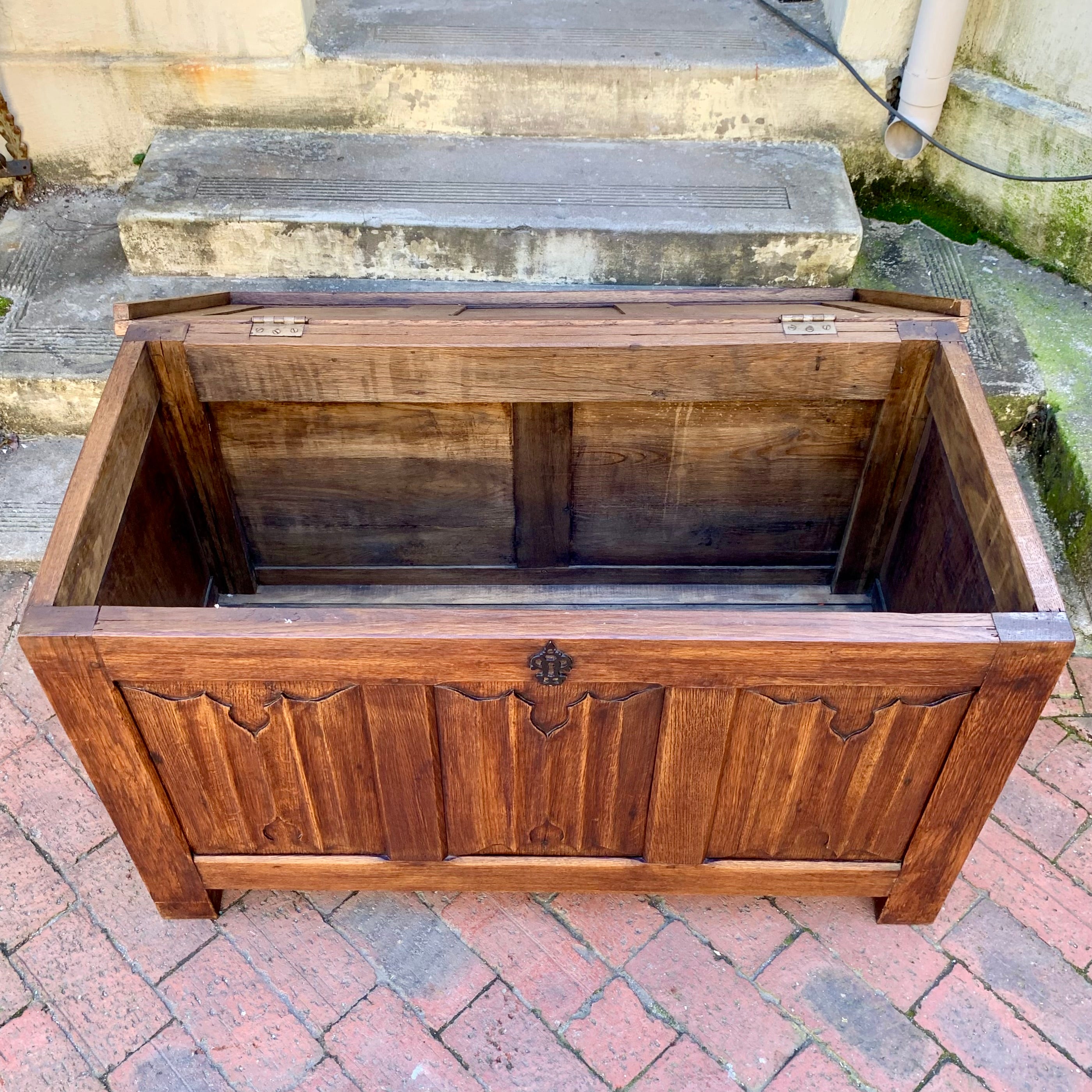 Large Antique Oak Chest - SOLD
