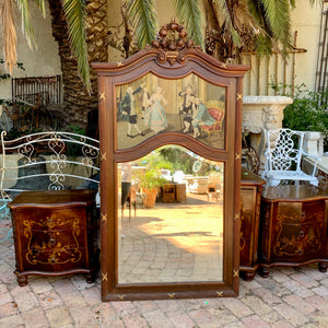 Antique French Walnut Mirror