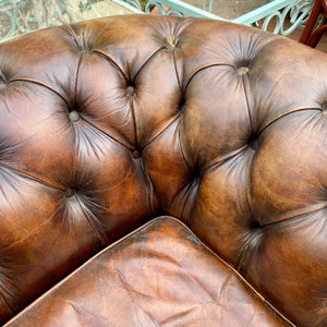 Beautiful Brown Leather Chesterfield Armchair