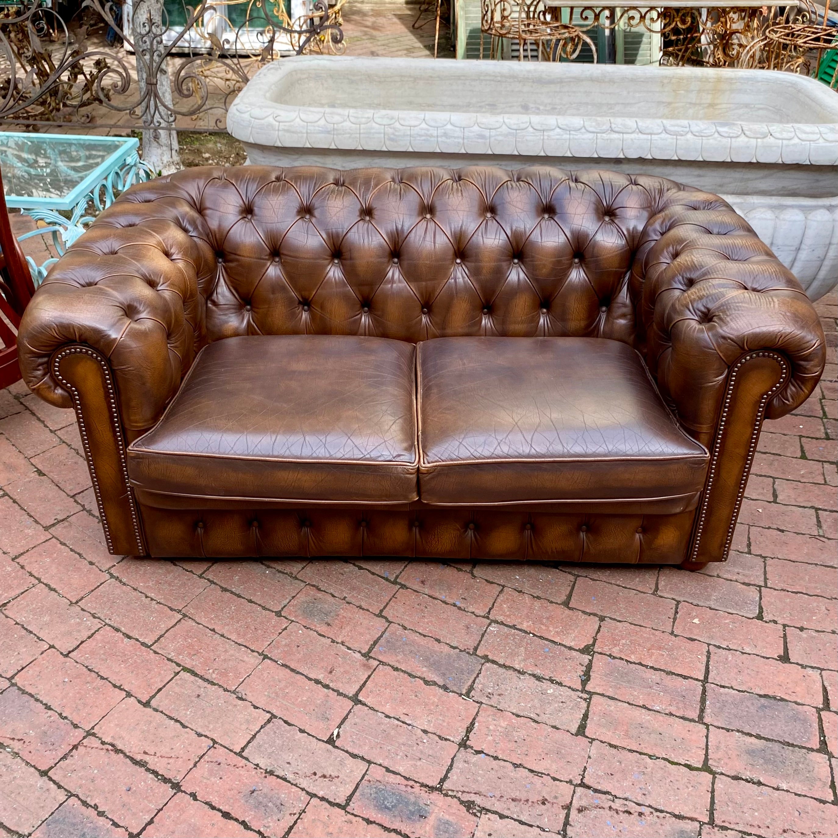 Stylish Brown Chesterfield Sofa