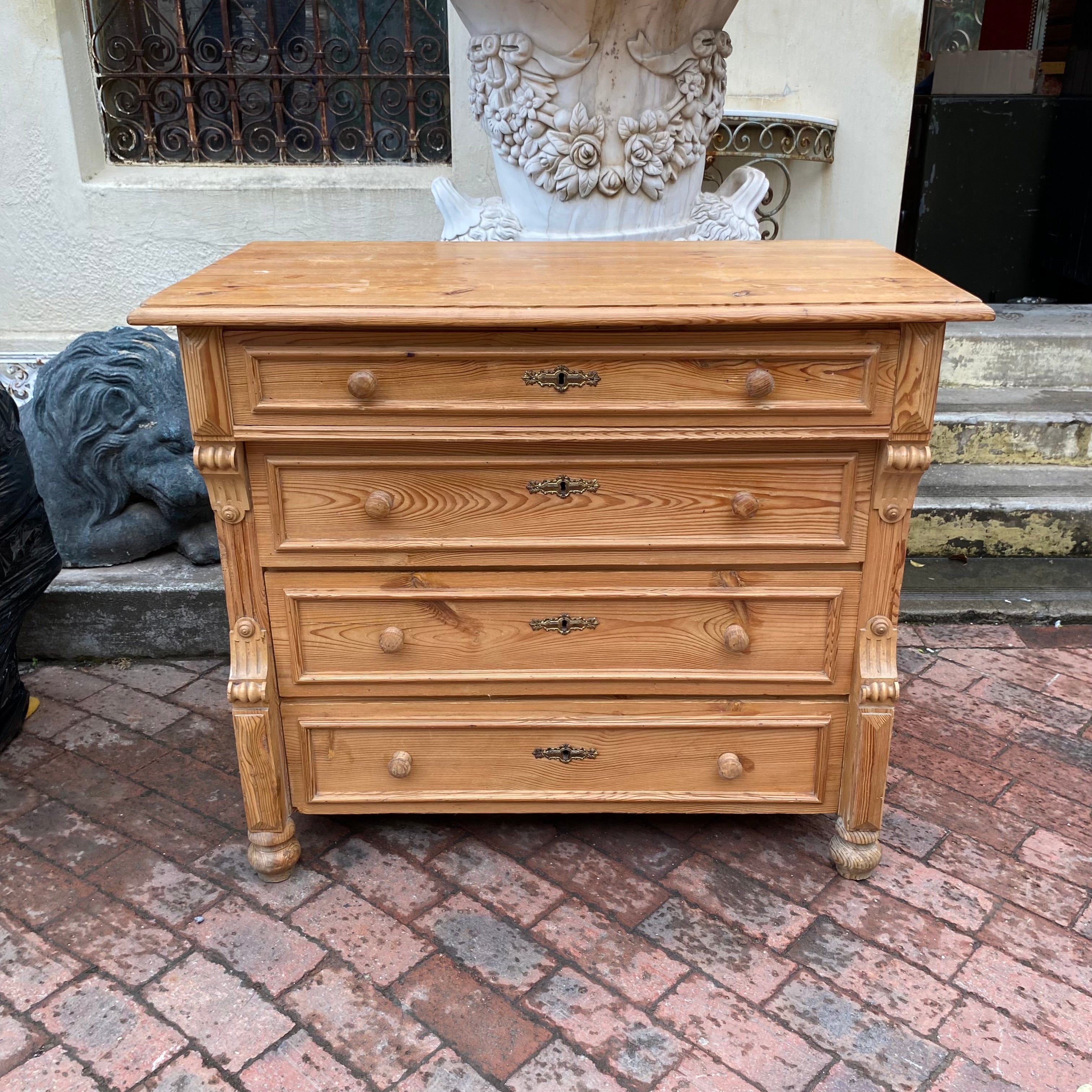 Rustic Antique Oak Chest of Drawers