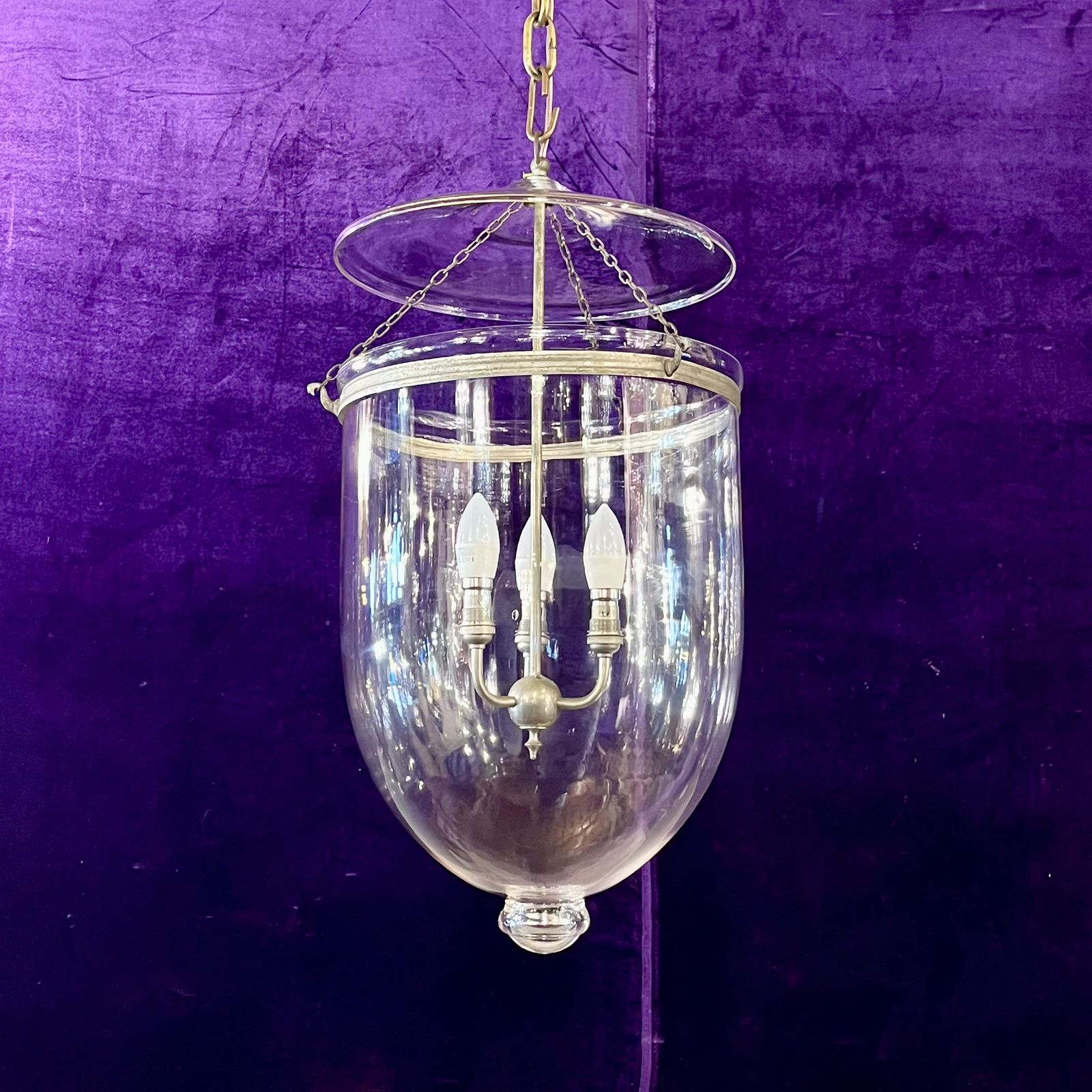 Large Glass Bell Jar Pendant - SOLD