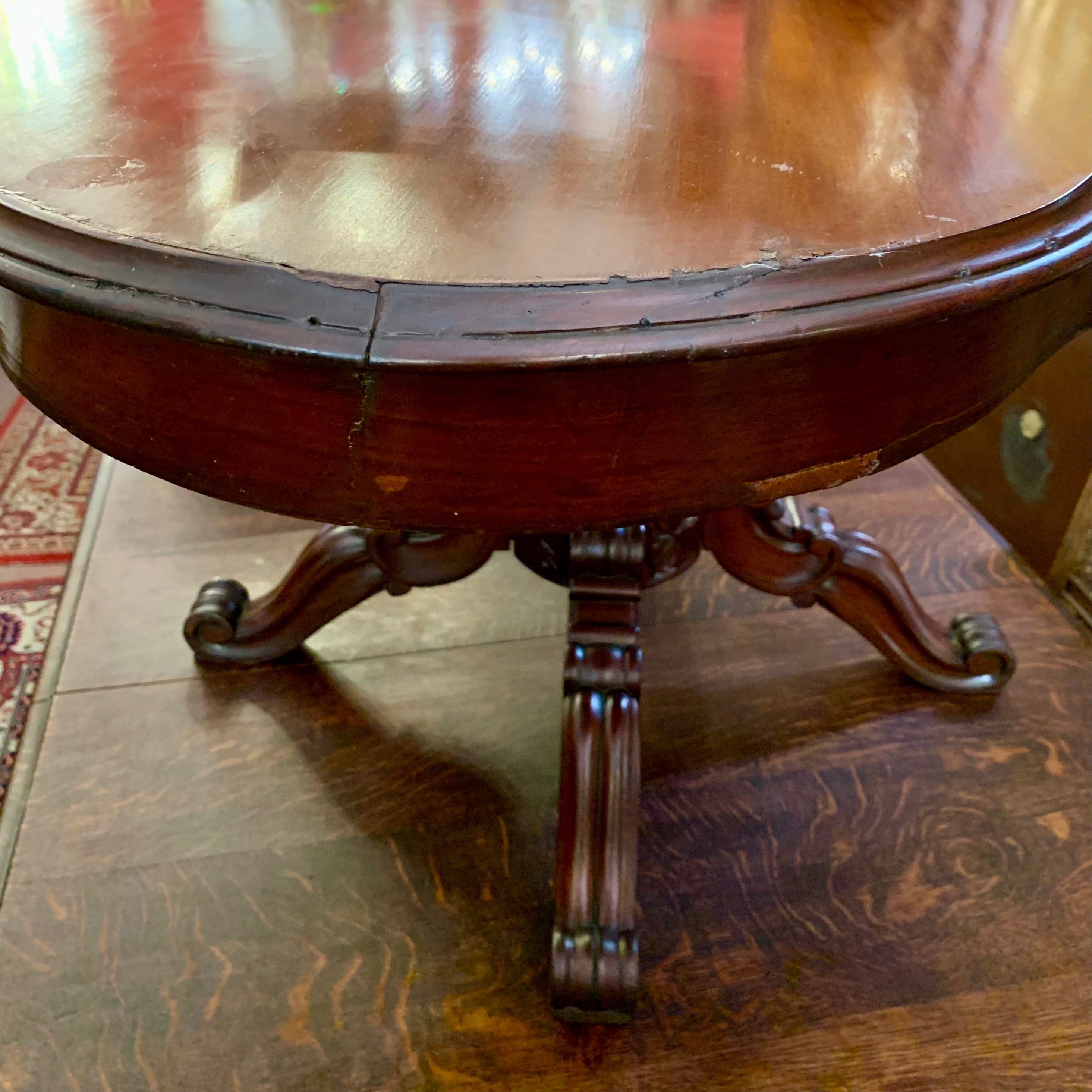 Beautiful Hand Carved Mahogany Table