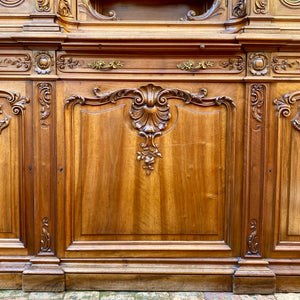 Incredible Antique Art Nouveau Walnut Display Unit