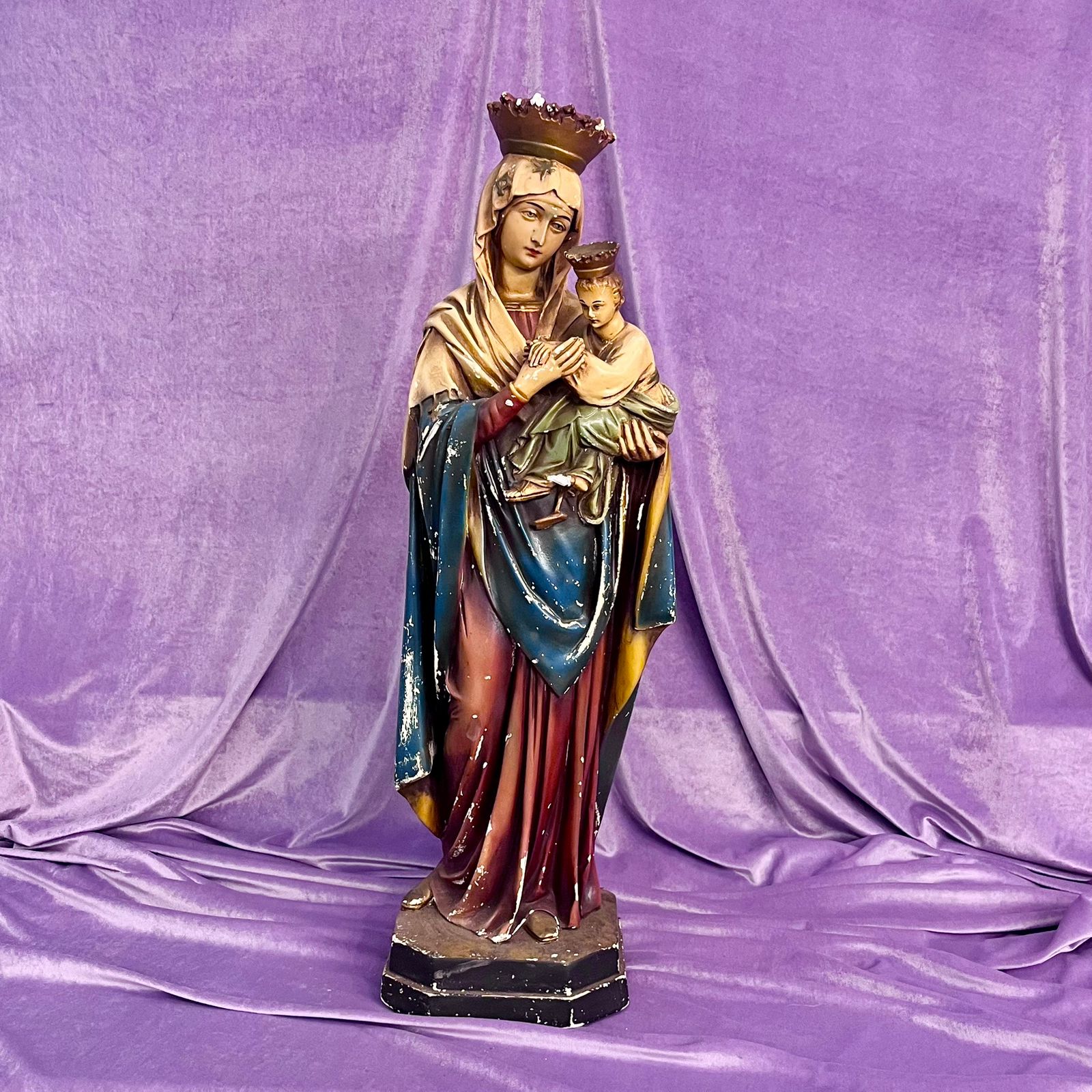 Antique Statuette of Madonna and Child - SOLD