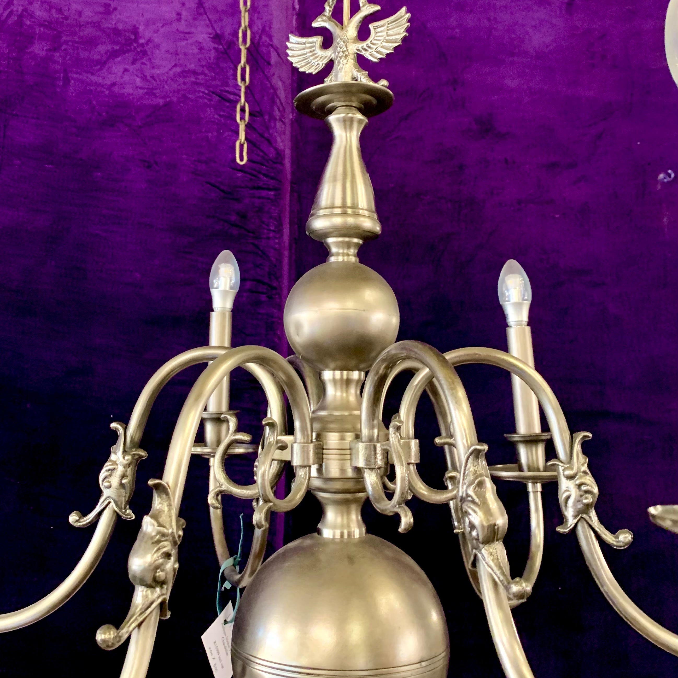 Antique Nickel Flemish Chandelier