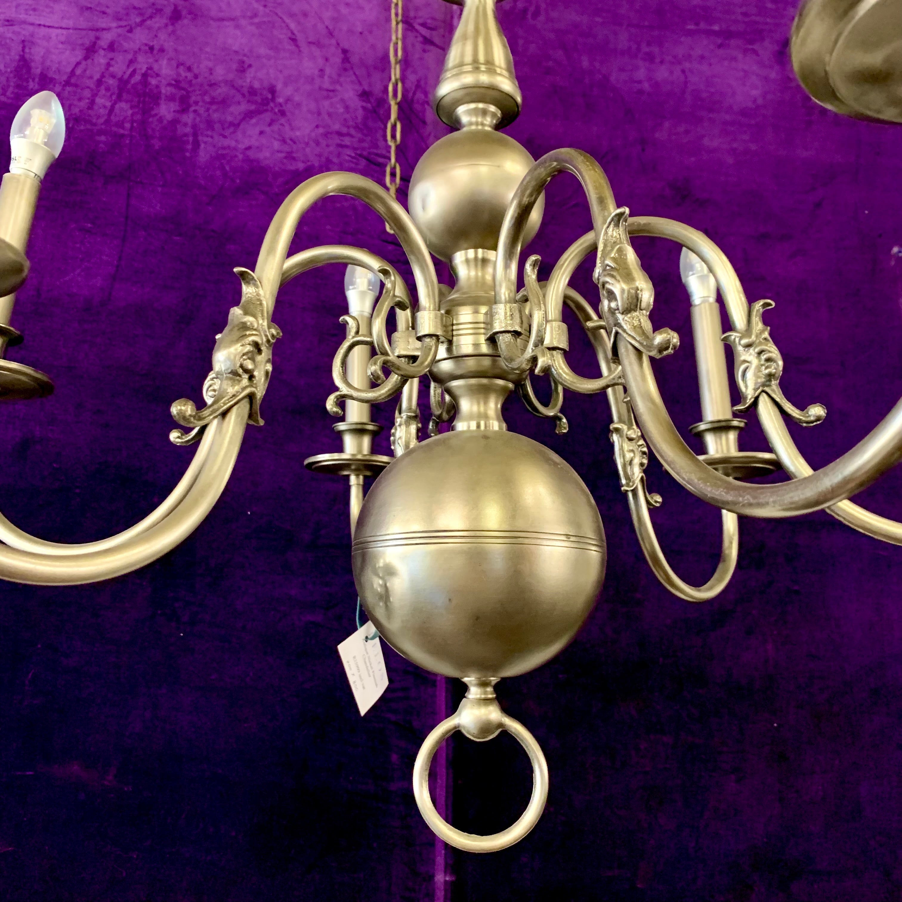 Antique Nickel Flemish Chandelier