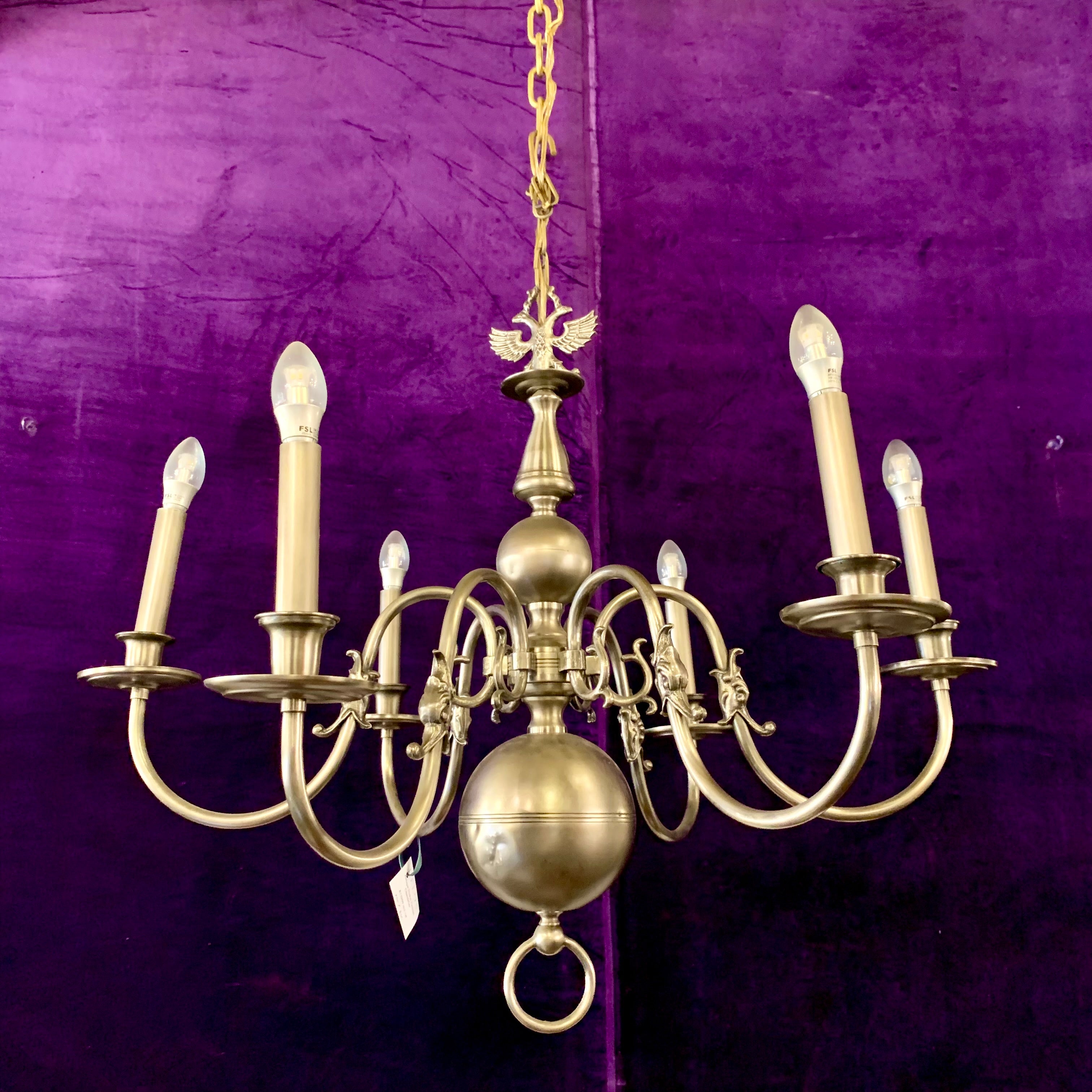 Antique Nickel Flemish Chandelier