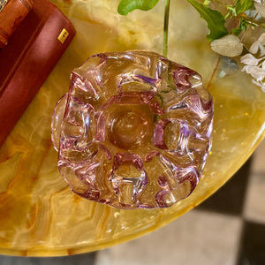 Gorgeous Lilac Blooming Murano Ashtray