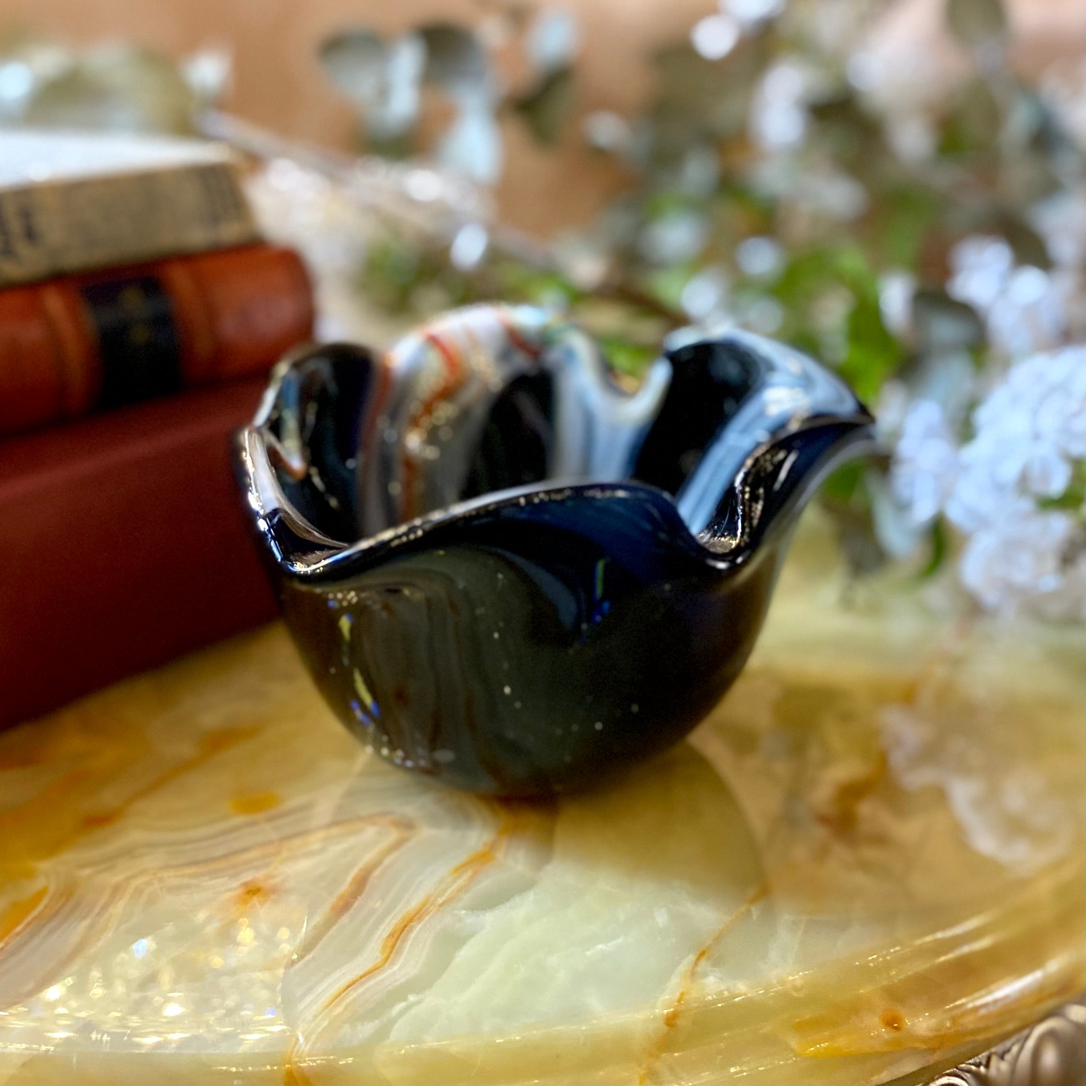 Marbled Swirl Murano Ashtray