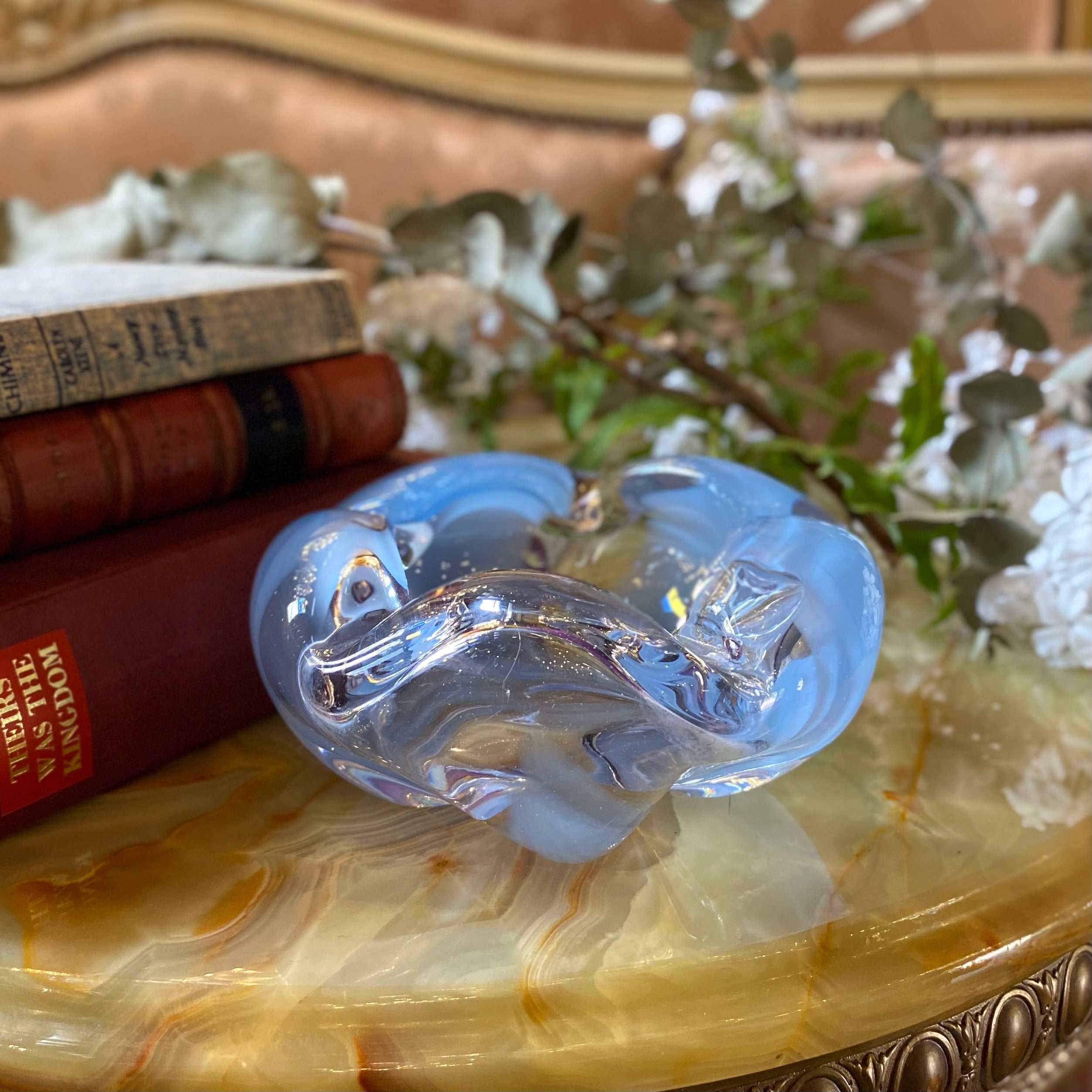 Vintage Powder Blue Murano Ashtray