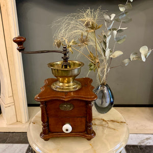 Antique Oak and Brass Coffee Grinders