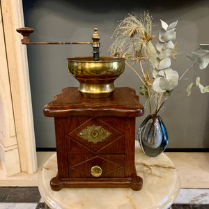 Antique Oak and Brass Coffee Grinders