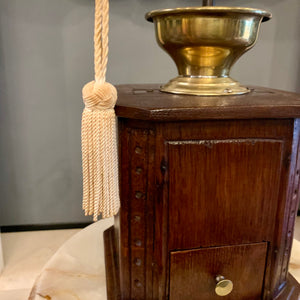 Antique Oak and Brass Coffee Grinders