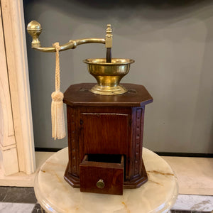 Antique Oak and Brass Coffee Grinders