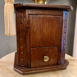 Antique Oak and Brass Coffee Grinders