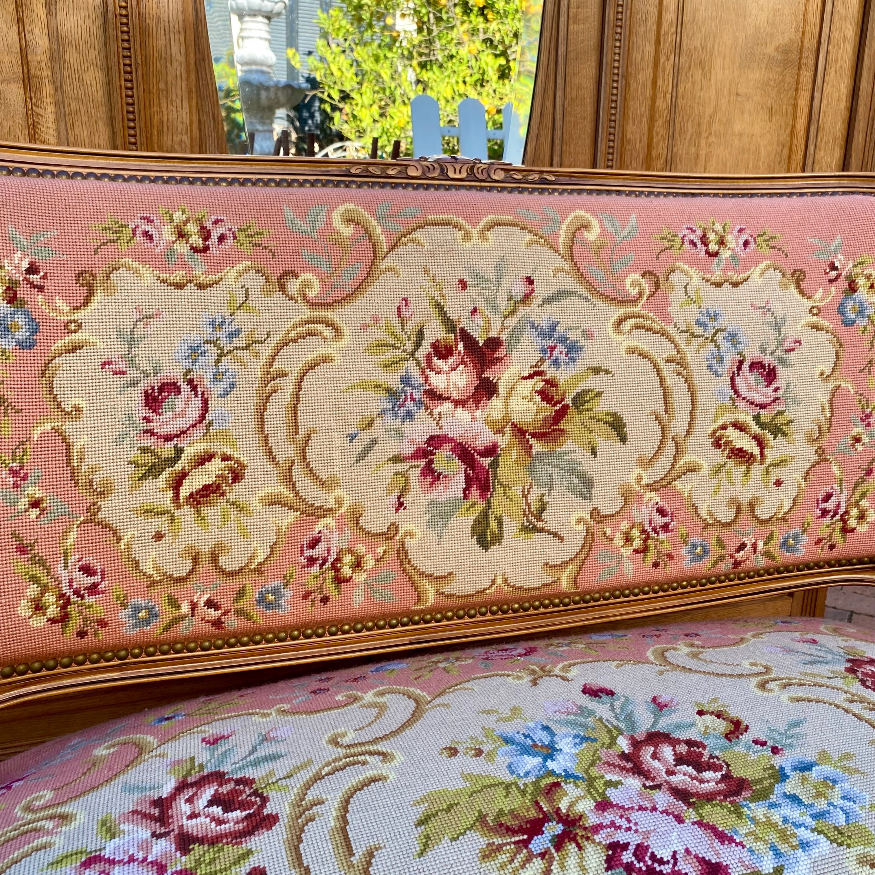 Antique French Needle Point Sofa