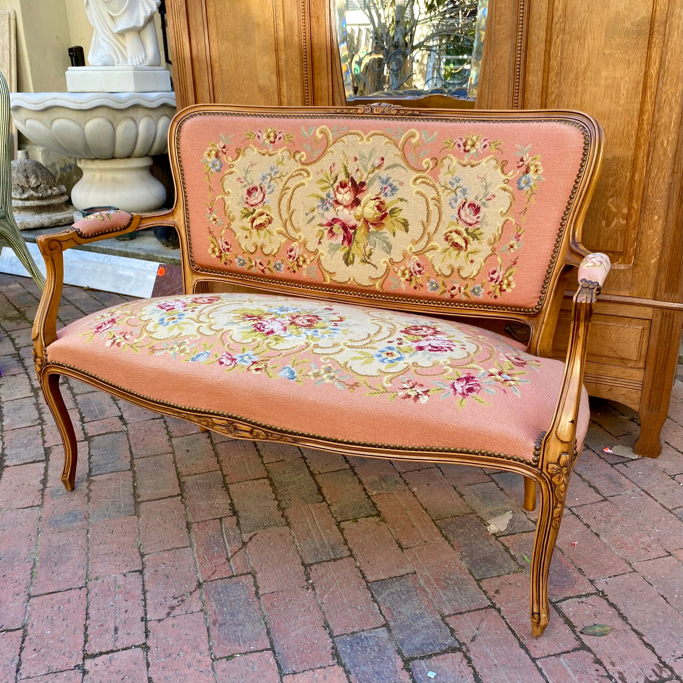 Antique French Needle Point Sofa