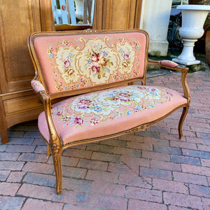 Antique French Needle Point Sofa