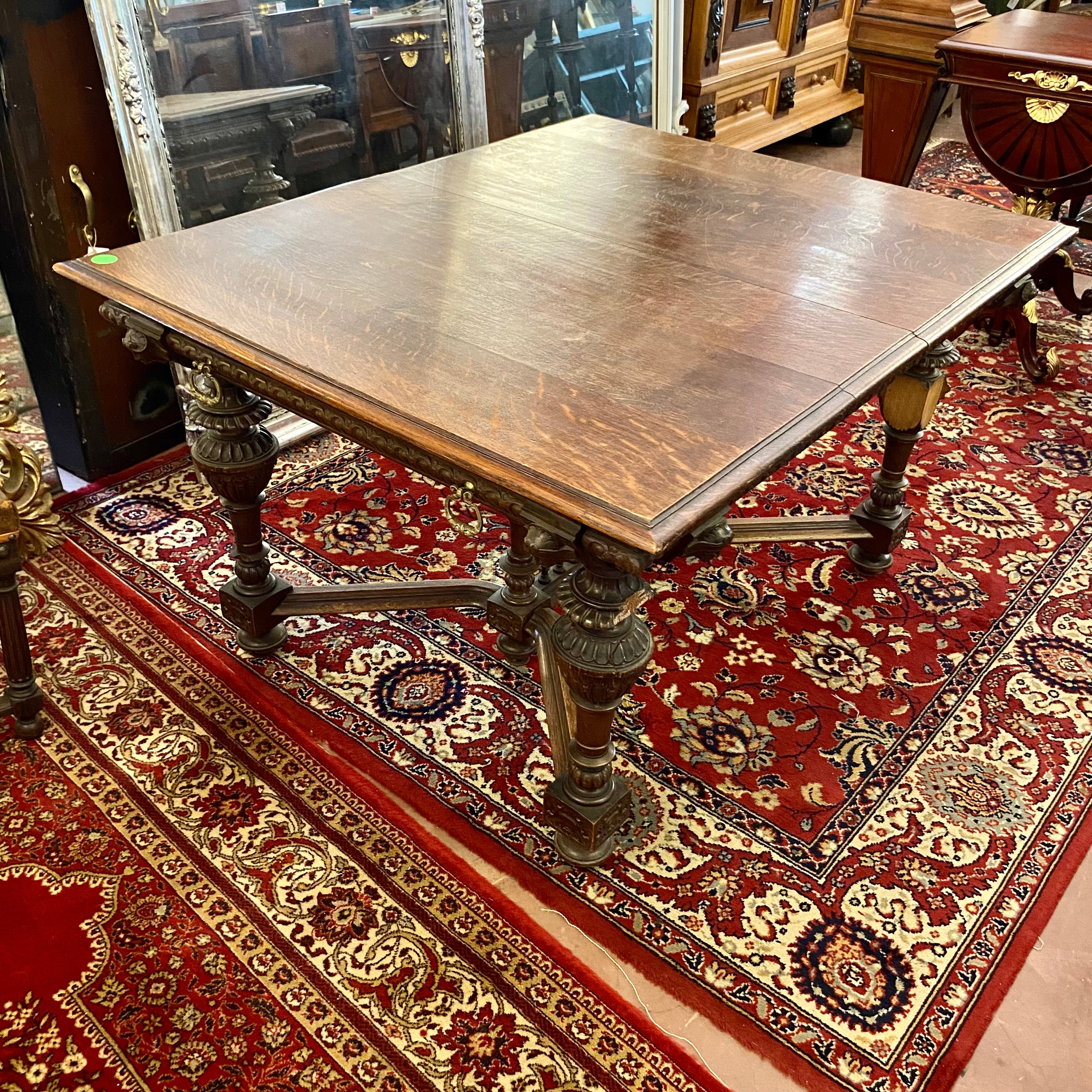 Very Large Heavy French Oak Dining Table