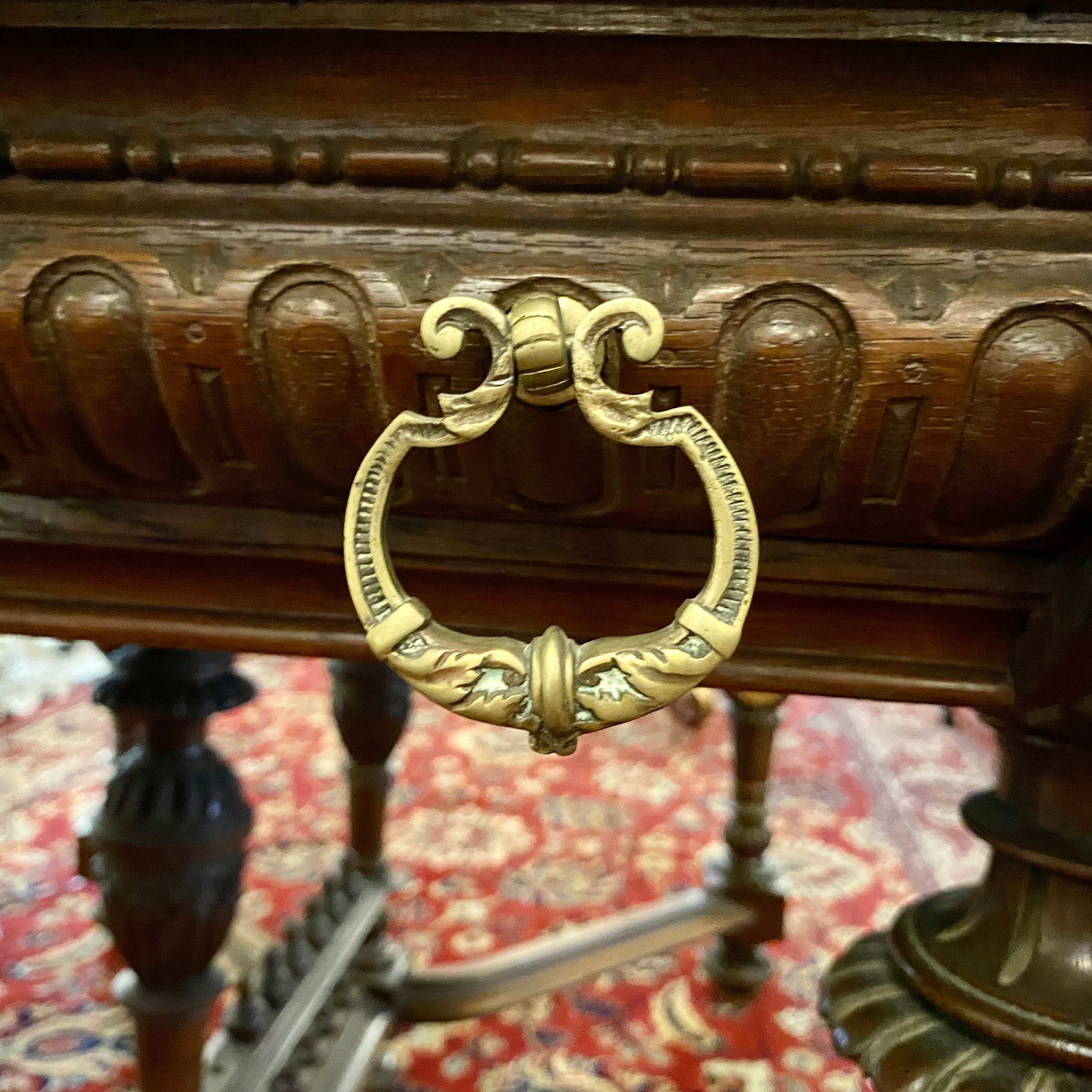 Very Large Heavy French Oak Dining Table