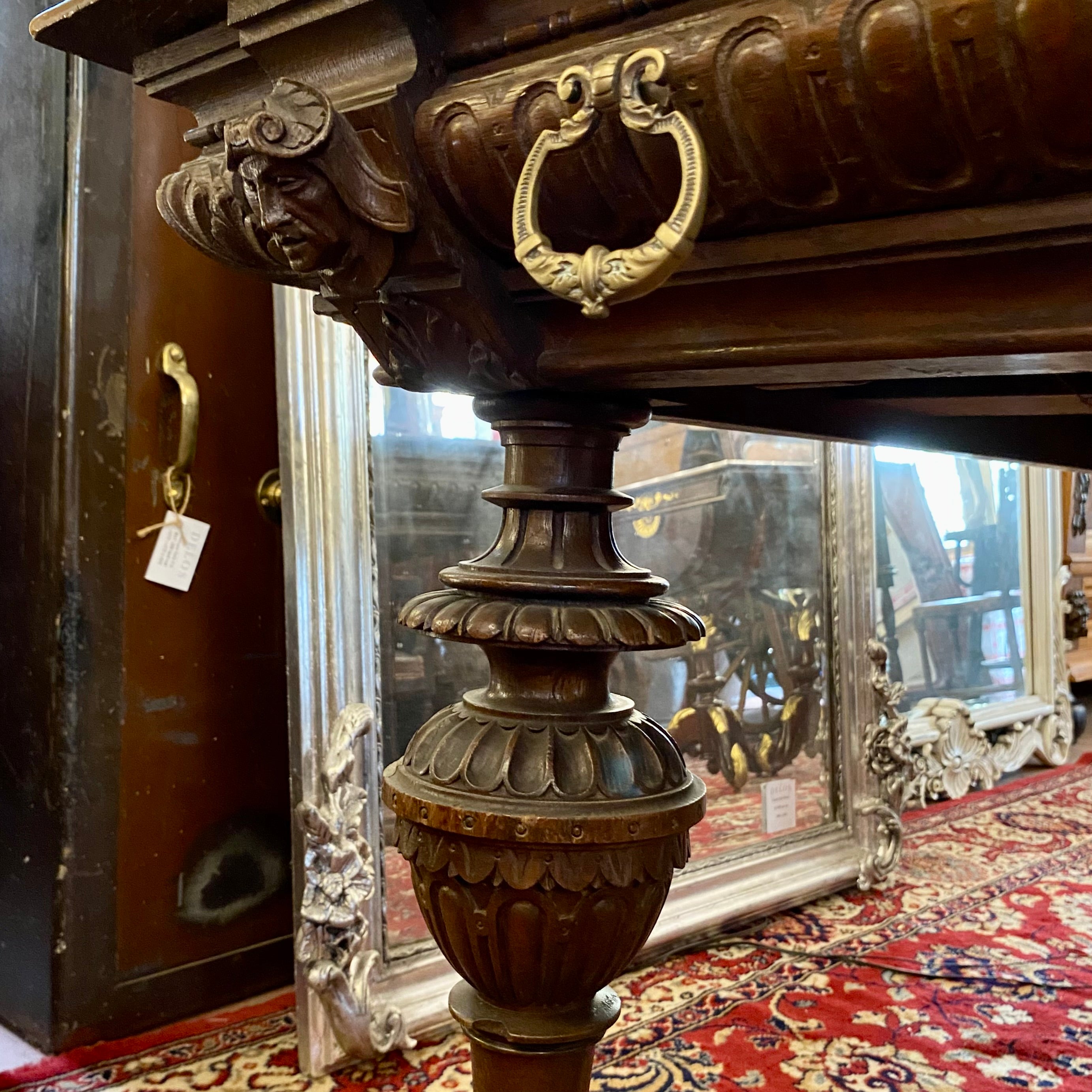 Very Large Heavy French Oak Dining Table