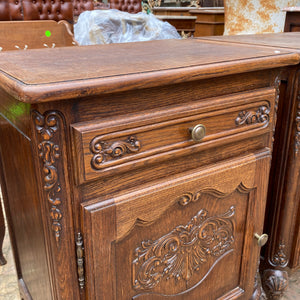 Beautiful Pair of Antique French Oak Pedestals